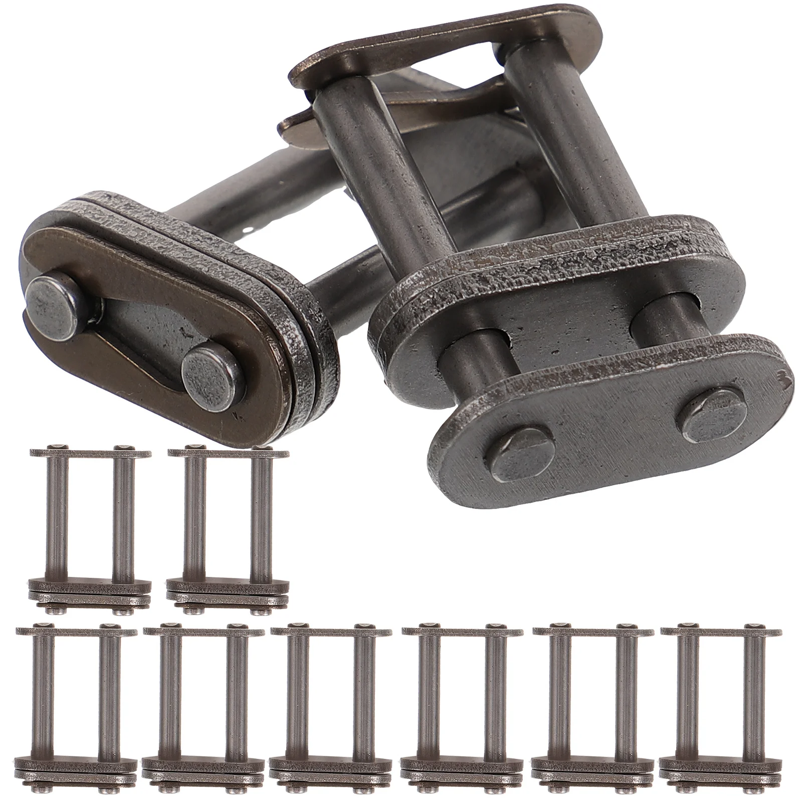 

10 Pcs Chain Buckle Double Rows Link Joint Quick Release Steel Connector for Roller Chains Wide Compatibility Easy