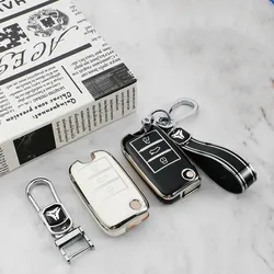 Soft TPU Car Flip Key Case Cover Bag Shell Protector Keychain Accessories for Roewe RX5 MG3 MG5 MG6 MG7 MG ZS GT GS 350 360 750