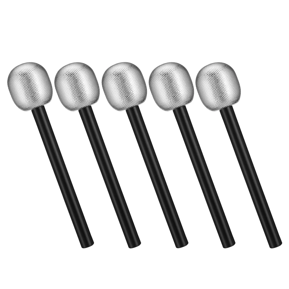 

5 Pcs Simulation Microphone Prop Costume 1940s Party Favor Rock and Roll Vintage Toddler
