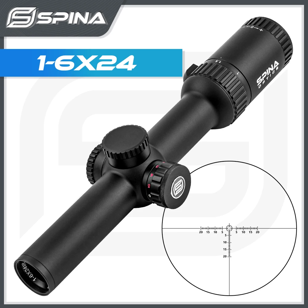 

SPINA OPTICS 1-6X24 IR Hunting Riflescopes Red Green illuminated 30mm tube Tactical Optical Sight for .223 .308 5.56