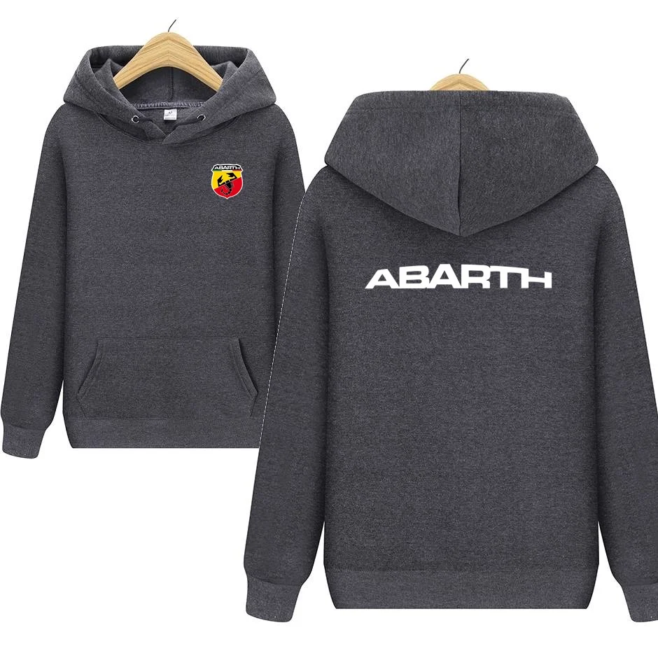 청년 남성용 통기성 풀오버 후드티, Abarth Scorpion 로고, 따뜻한 양모 맨투맨
