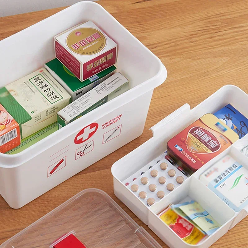 Medicine Box Family Installed Multi-layer Medical Care Visit Large Capacity Small First Aid Kit Travel Hospital Pharmacy Storage