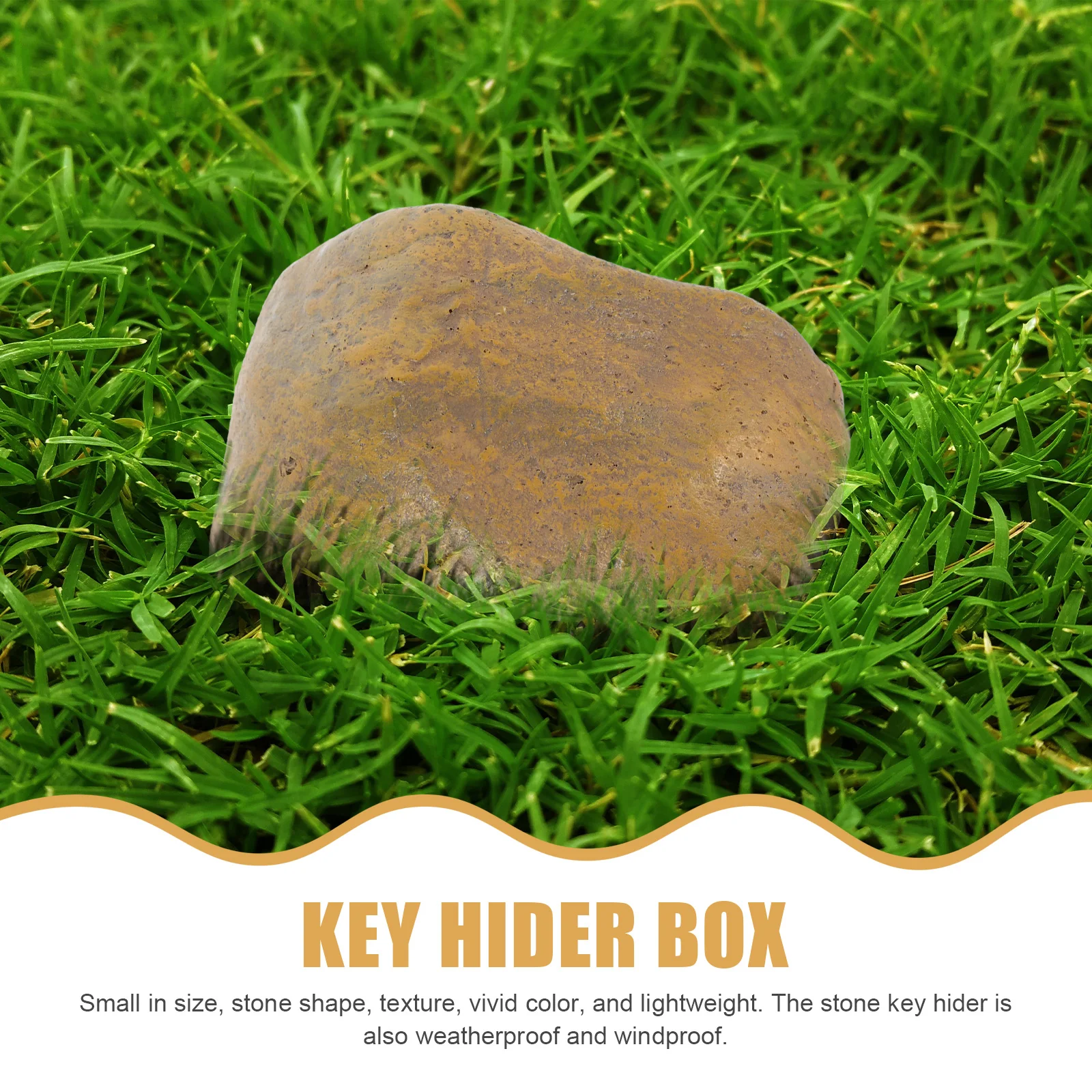 

Stone Key Hider Outdoor Fake Resin Storage Box for Garden Yard Waterproof Hidden Key Holder Front Porch Decoration