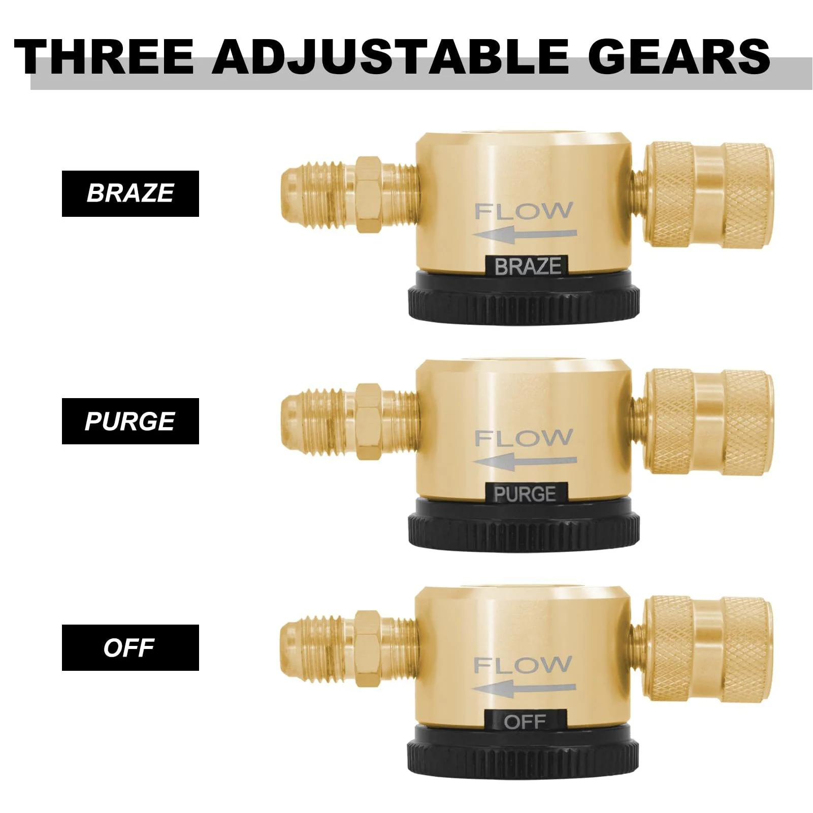 Nitrogen Purge Tool 1/4 Inch Connector N2 Gas Flow Pressure Regulator Brazing Tool for HVAC