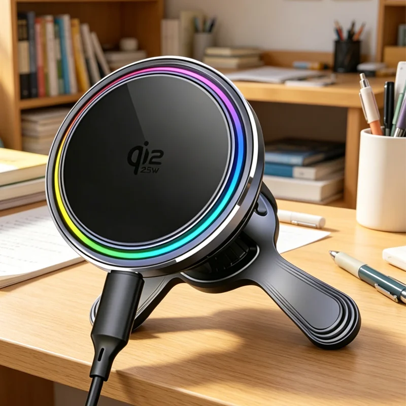 

TEC-Cooler Magnetic Car Wireless Charger Qi2.2 25W For iPhone 16/17 Pro Max Fast Charging Air Vent Phone Stand For iPhone 17~12
