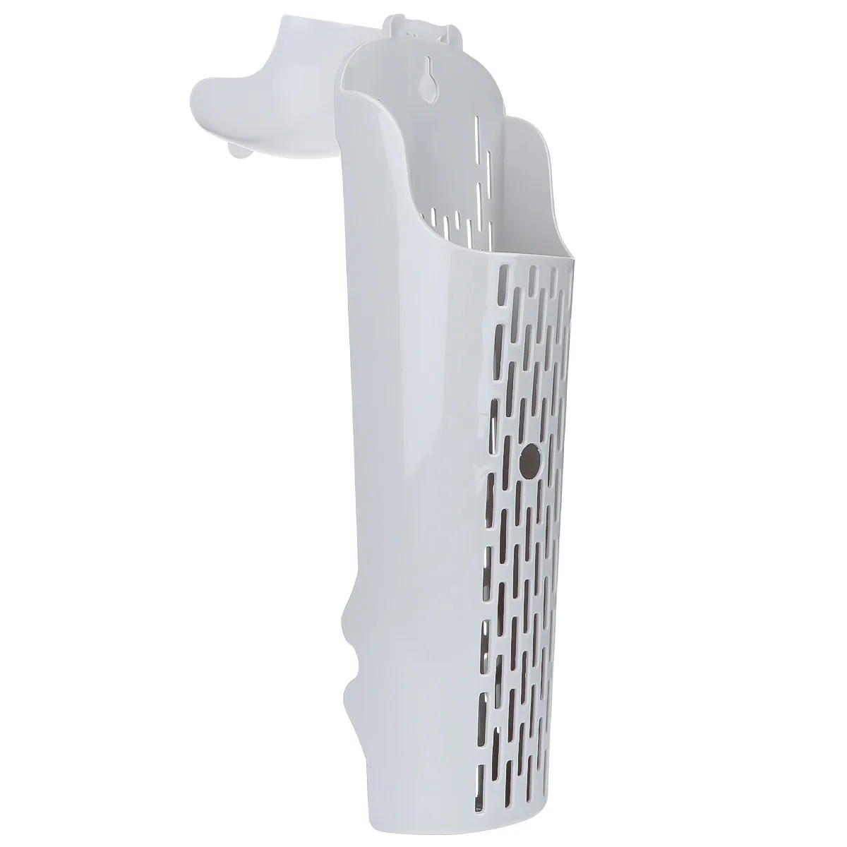 Grey Wall Mounted Chopsticks Holder Utensil Organizer Flatware Storage with Drain Holes and Water Catching Base for Clean Tidy