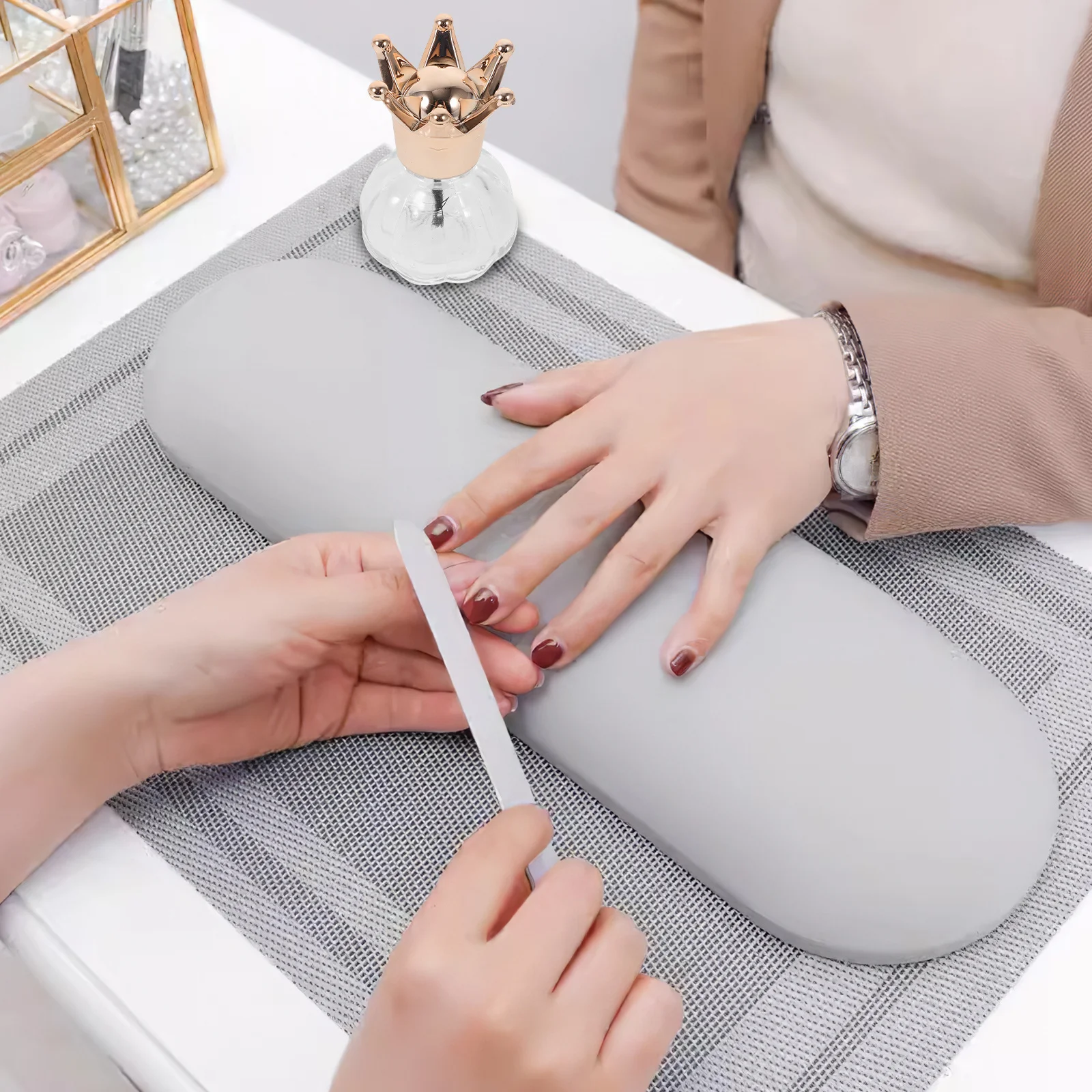 Bouteille vide de vernis à ongles, récipient en verre rechargeable de 10Ml avec brosse pour l'artisanat des ongles, distributeur réutilisable étanche, 4 pièces