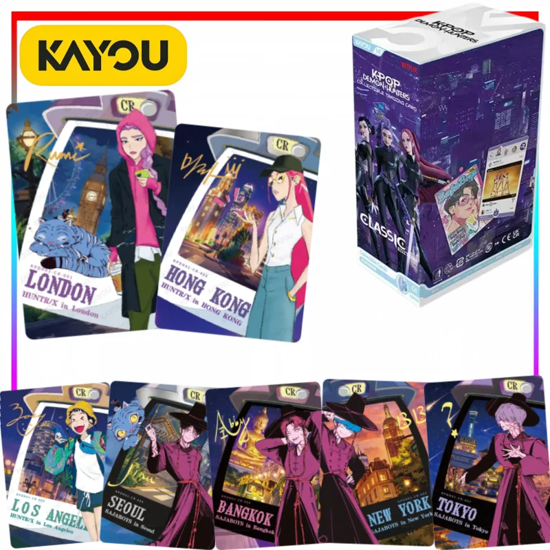 KAYOU Oficial K-Pop: Demon Hunters - Tarjetas Coleccionables de Dibujos Animados Rumi, Paquete Clásico, Mercancía de Anime, Regalo Festivo, Juguete de Moda