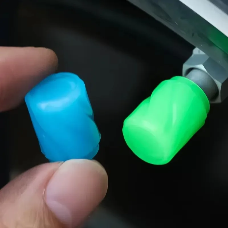 New Luminous Tire Valve Cap Universal Auto Motorcycle Bike Wheel Nozzle Dustproof Tyre Valve Stem Fluorescent Car Accessories