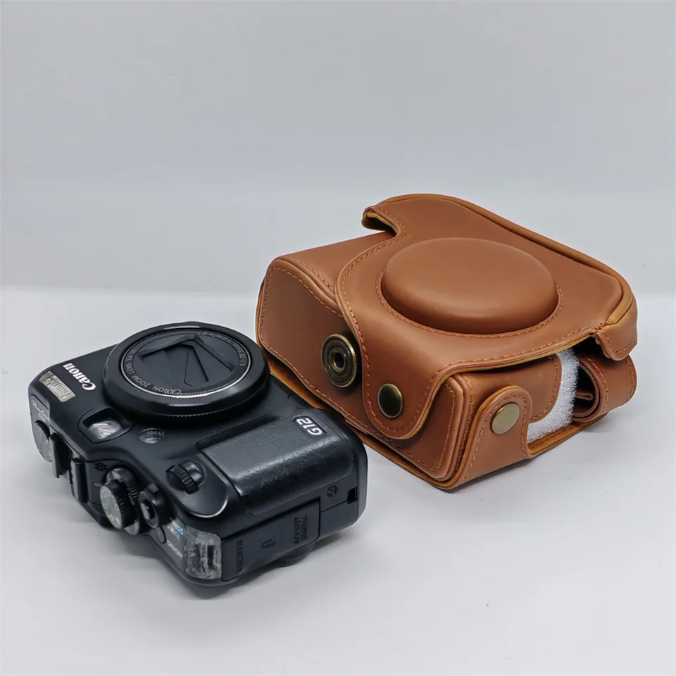 PU Leather Camera Bag Case For Canon Powershot G10 G11 G12 Full