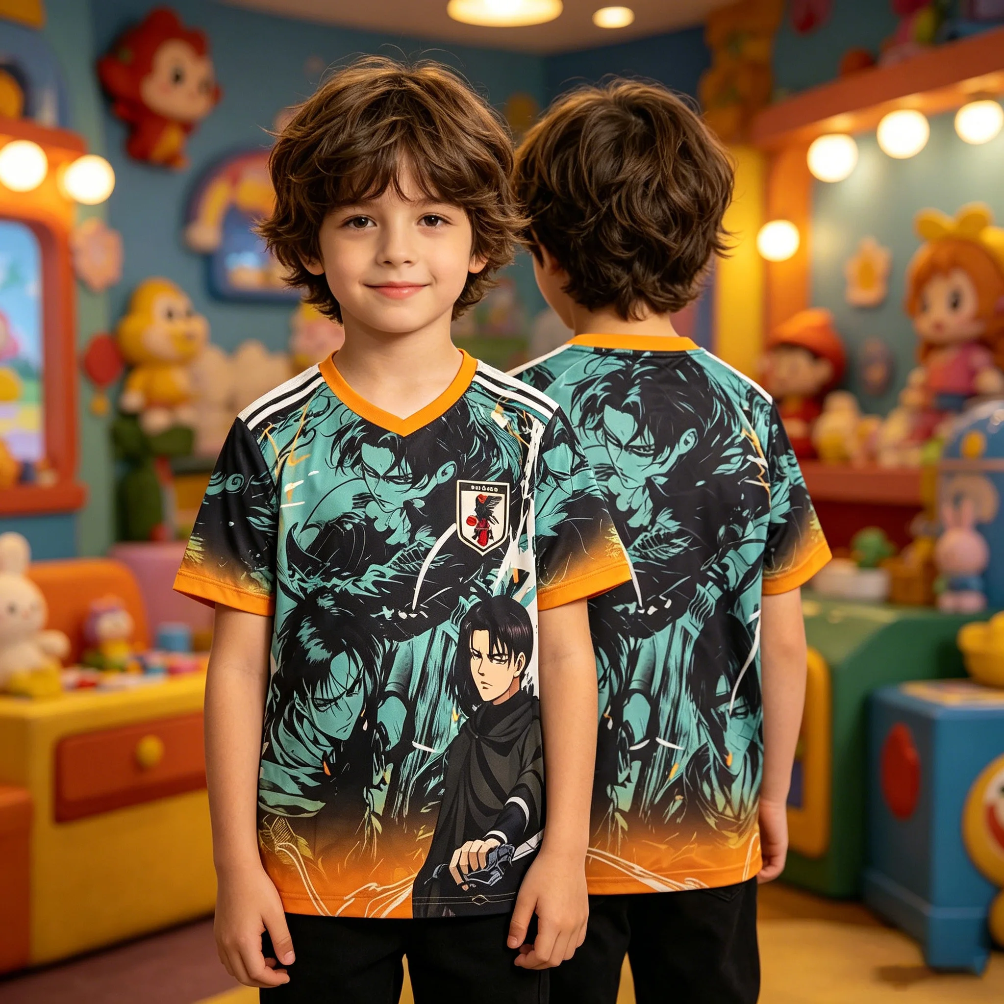 2026 NEW Attack on Titan Men's 3D kids T-shirt, Anime Attack Titan Levi Ackerman Graphic T-shirt Fashion gift