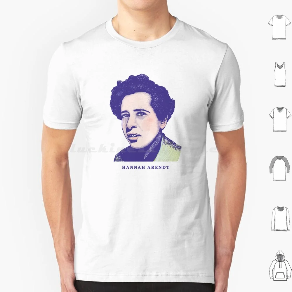 Hannah Arendt T Shirt 6xl Cotton Cool Tee Hannah Arendt Portrait Philosophy Political Theorist Author Writer Praxis Literature