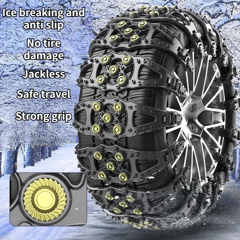 Car Snow Chains for Cars Tire Chain Off-road Tires Winter Car Sock Wheel Chain Plastic Chains SUV Winters Off Road 4x4 Vehicle