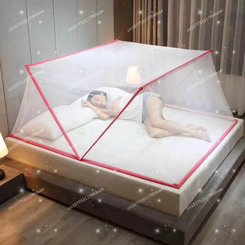 Automatic mosquito net, dormitory apartment construction site bed accessories, installation-free folding
