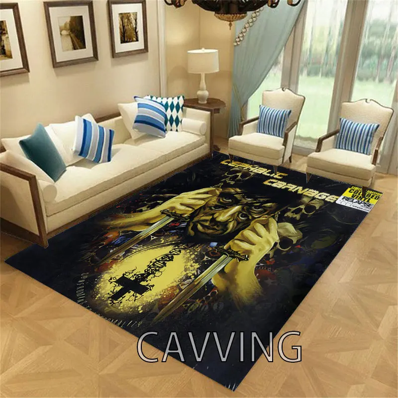 CEPHALIC CARNAGE  BAND  3D Print Carpets Flannel  Rugs Anti-slip Large Rug Carpet  Home Decoration for Living Room Bedroom