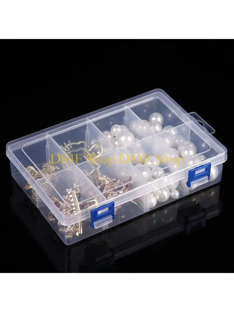 

D84F Transparent 8 секции корпуса хранения многоцелевой 8 -ямерный пластиковый организатор коробка для студентов -домохозяйств и