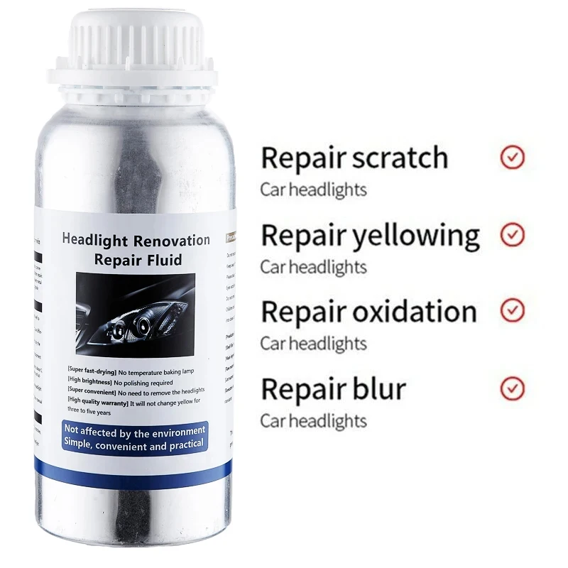 Car Headlight Polishing Kit 100ML Headlights Restoration Liquid Polymer Car Headlamp Renovation Repair Clean Kit Automobile Tool