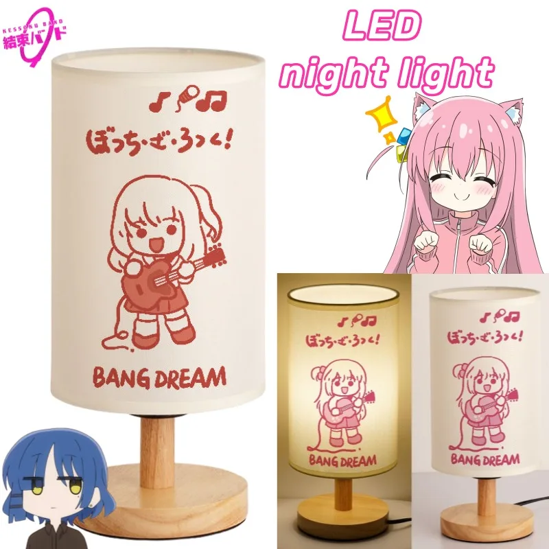 

Bocchi The Rock Gotoh Hitori Yamada Ryo Kita Ikuyo Anime Peripherals Creative Cartoon Print Desktop Eye Protection Night Light