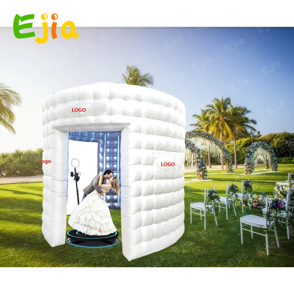 USA Warehouse Free Shipping Automatic 360 Spin Inflatable Photo Booth Enclosure Led 360 Photo Booth For  Party  Event  Rental