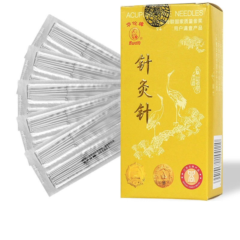 200pcs/Box Reusable Silver Surface Acupuncture Needle Genuine Quality Needles Non-Disposable Massager Health