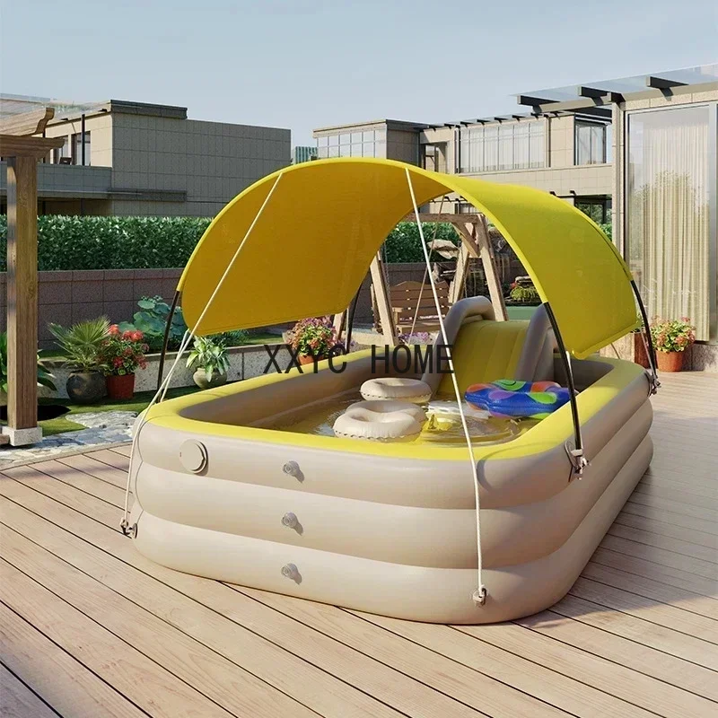 TAO Tao 2.1/3.6/3m Swimming Pool Alberca Large Family Pools Babies Children Inflatable Pool Baby Sun Shade Folding Pool For Gard