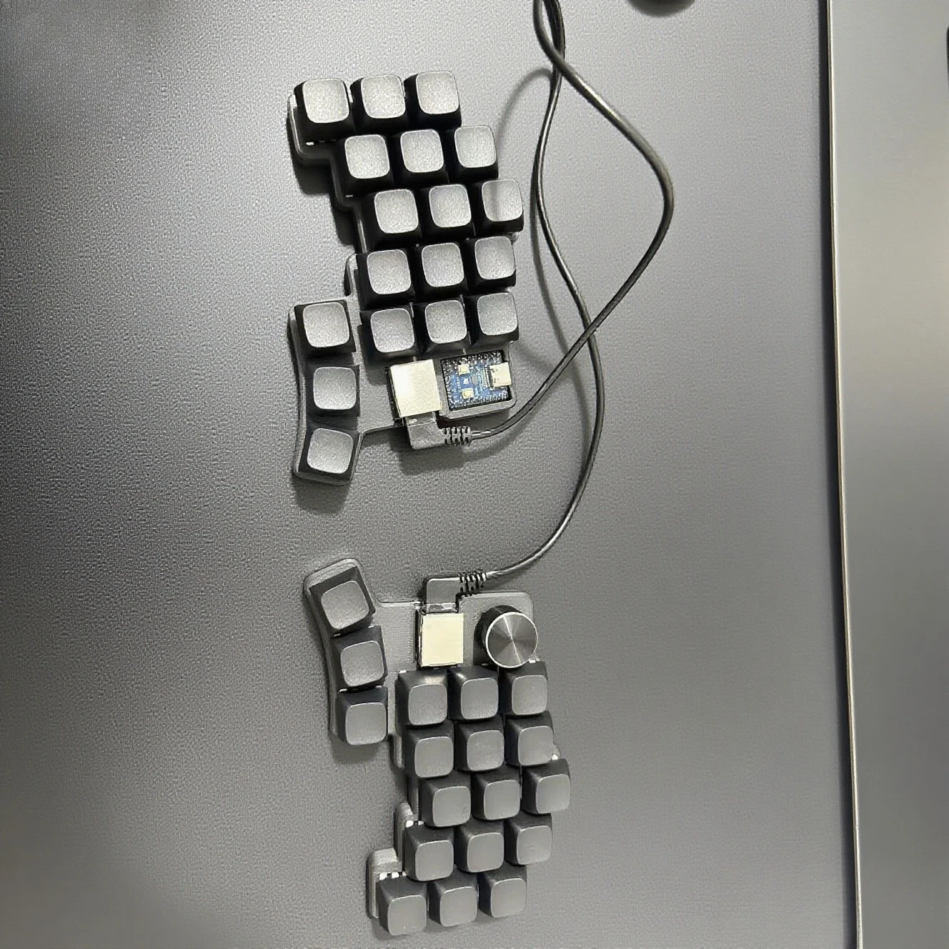 Cheapino V2 Split-toetsenbord 36 toetsen MX-schakelaars Bedraad Hot Swap PLA Custom Grey Wood V4-schakelaar QMK Ergonomisch mechanisch toetsenbord