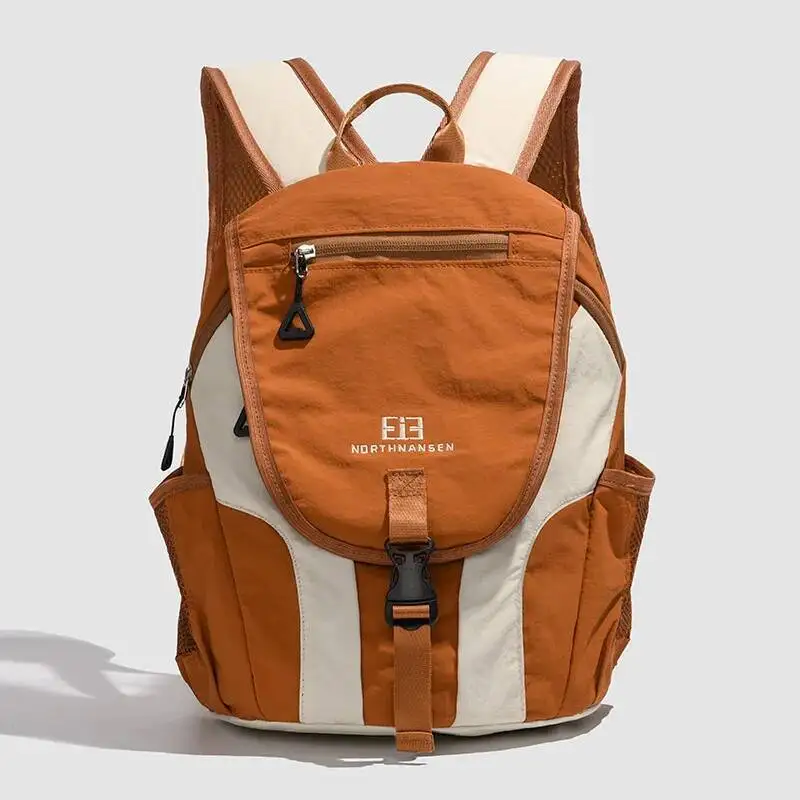 

Походный дорожный рюкзак с цветными блоками для студентов, новинка 2025 года, модный уличный легкий дорожный рюкзак для женщин