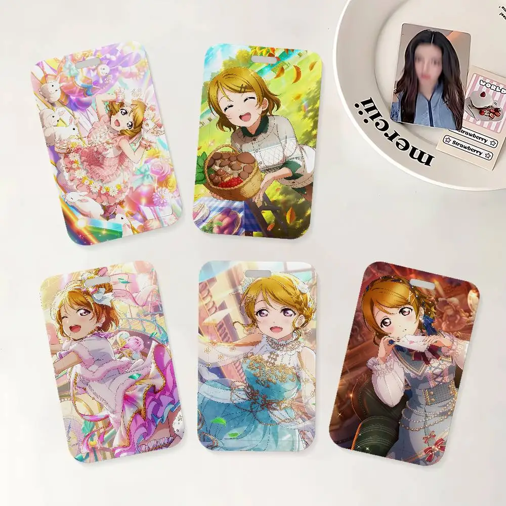Cartoon Hanayo Koizumi Niedlicher Ausweishalter mit Umhängeband für Büro, Schule, Namenskarten, Ausweishülle