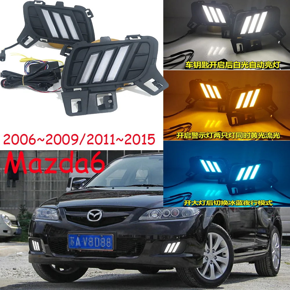 car bumper headlight for Mazda6 daytime light atenza 2006~2010/2011~2015y DRL car accessories LED headlamp auto Mazda6 fog light