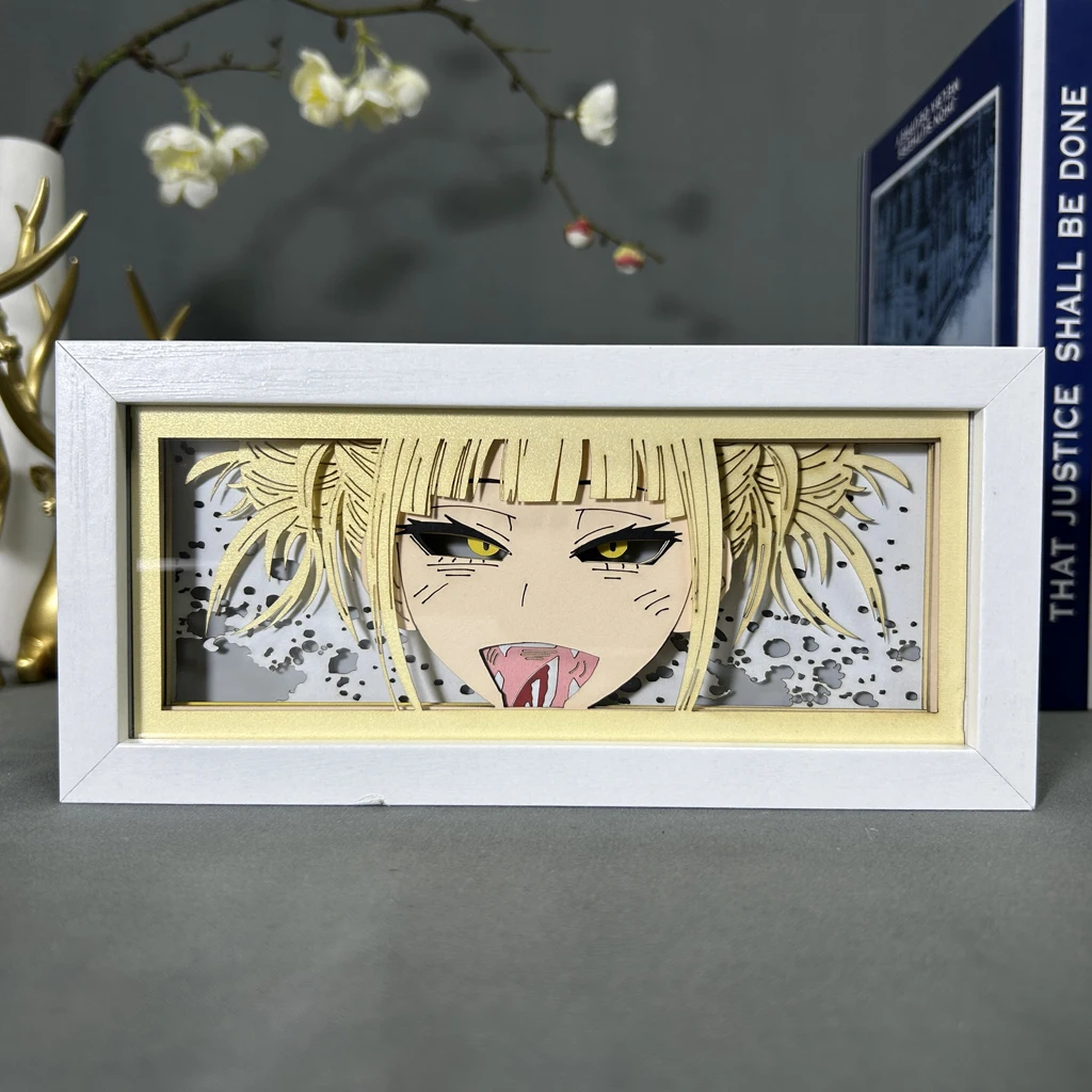 My Hero Academia Himiko Toga Led Light Box Manga Gadget Gaming Room Decor Night Lamp Birthday Gift Paper Cut Shadow Lightbox