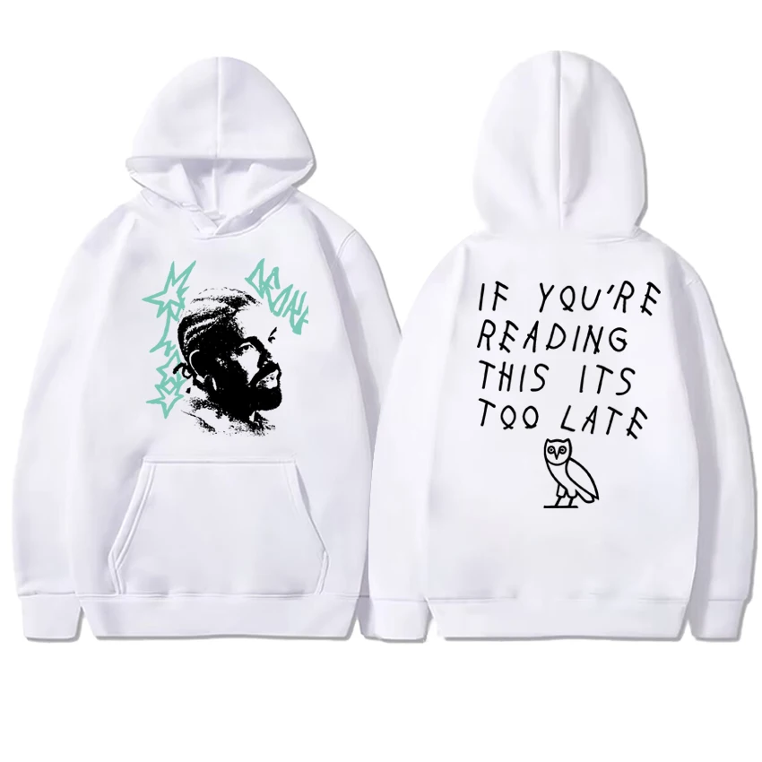 

Rapper Drake Music Album Double Sided printed Autumn Winter Hoodies Men women vintage harajuku pullover Unisex Fleece Sweatshirt