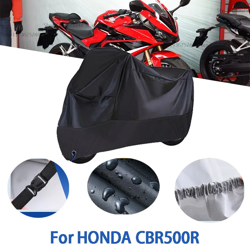 

Полные чехлы для мотоциклов для HONDA CBR500R, автомобильные чехлы на открытом воздухе, защита от солнца, пыли, без ушей, утолщенные оксфордские чехлы, аксессуары
