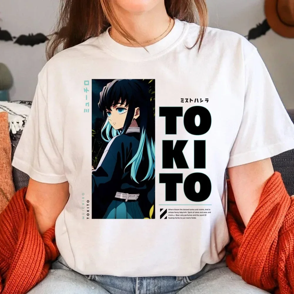 Muichiro Tokito Tshirt Women Harajuku Summer Manga T-shirts Female Manga Japanese Anime Clothes y2k top