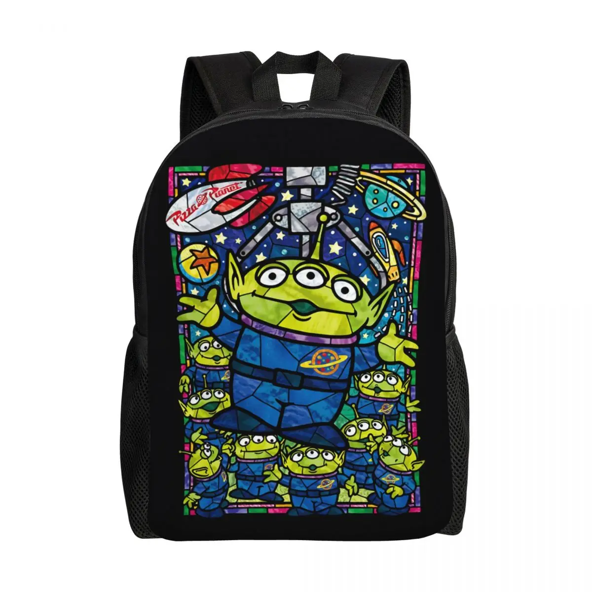 Custom 3D Print Toy Story Backpack for Boys Girls Green Aliens Manga School College Travel Bags Bookbag Fits 15 Inch Laptop