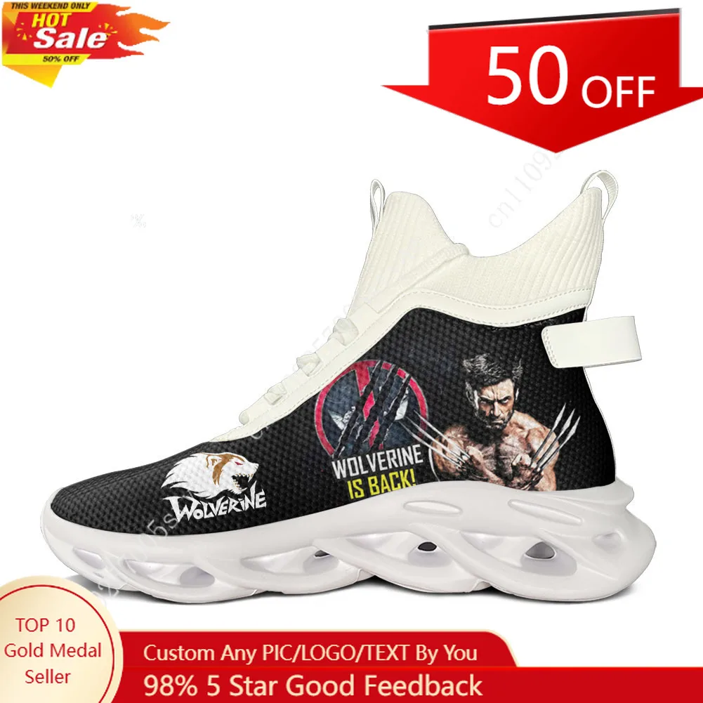 Marvels Wolverine High Top Flats Sneakers Mens Womens Hiking Lightweight Stylish Running Shoes