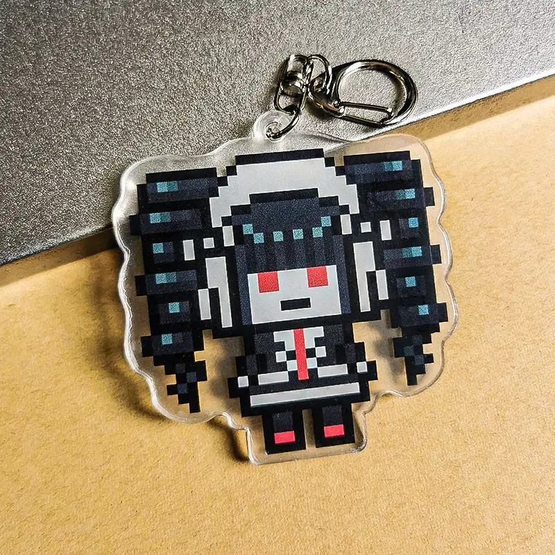 2025 Anime Danganronpa [Pixel pendant ] Keychains Nagito Komaeda