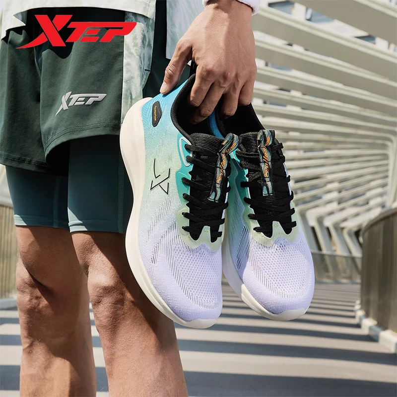 Xtep Feather Foam Running Shoes Men Shock Absorption Rebound Soft Sports Shoes Marathon Non-Slip Jogging Sneakers 878219110041