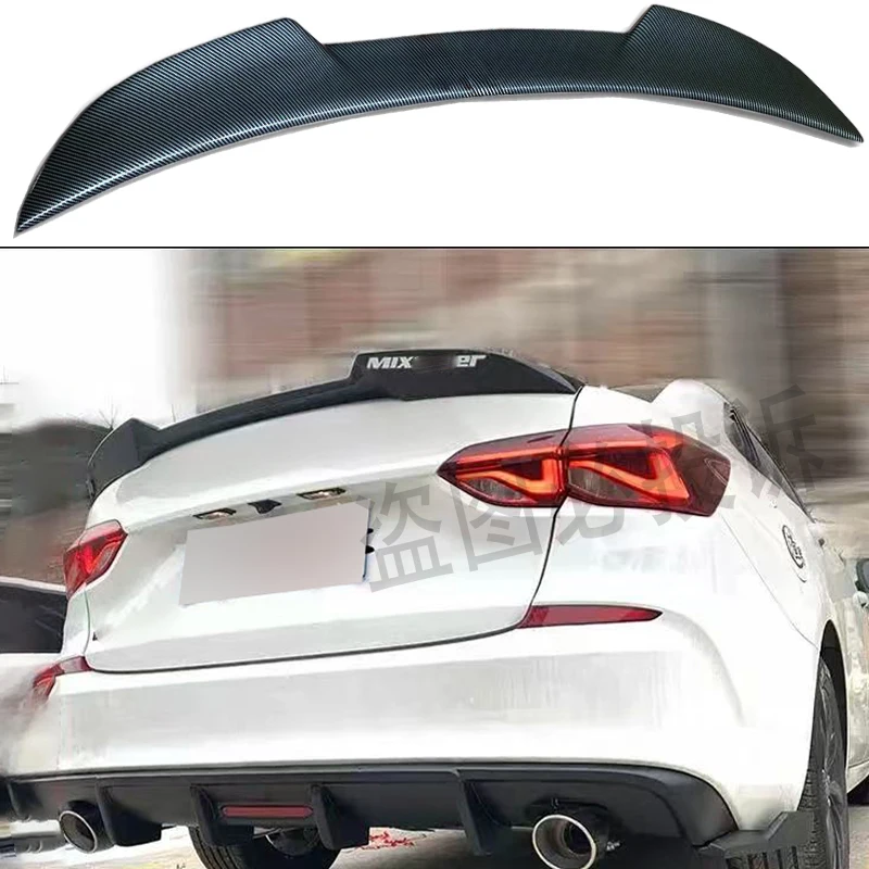 

For Chevrolet Cruze 2019-2021 spoiler high-quality carbon fiber material glass fiber rear trunk wing PSM shaping body kit