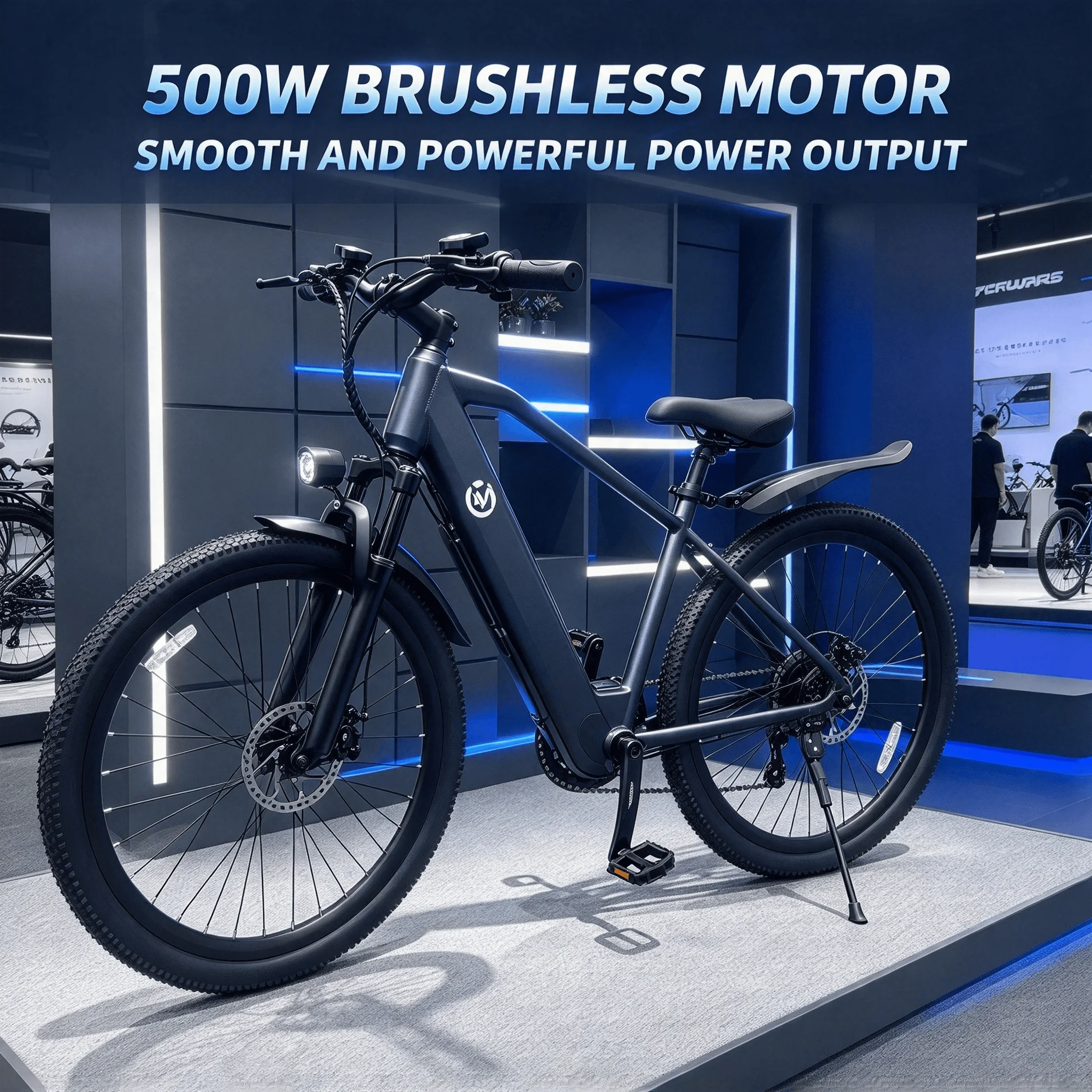 Daily commute preferred electric bicycle 24 inch wheel hub front and rear disc brakes 7 speed thumb shifter 48V 500W motor full suspension shock absorption long range local warehouse free tool kit best gift for halloween.