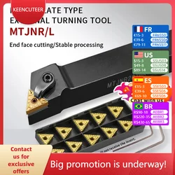 Conjunto De Suporte De Ferramenta De Torneamento Externo, Inserções De Carboneto, Ferramentas De Corte De Torno, MTJNR1616, MTJNR2020, MTJNR2525, MTJNR3232, TNMG16