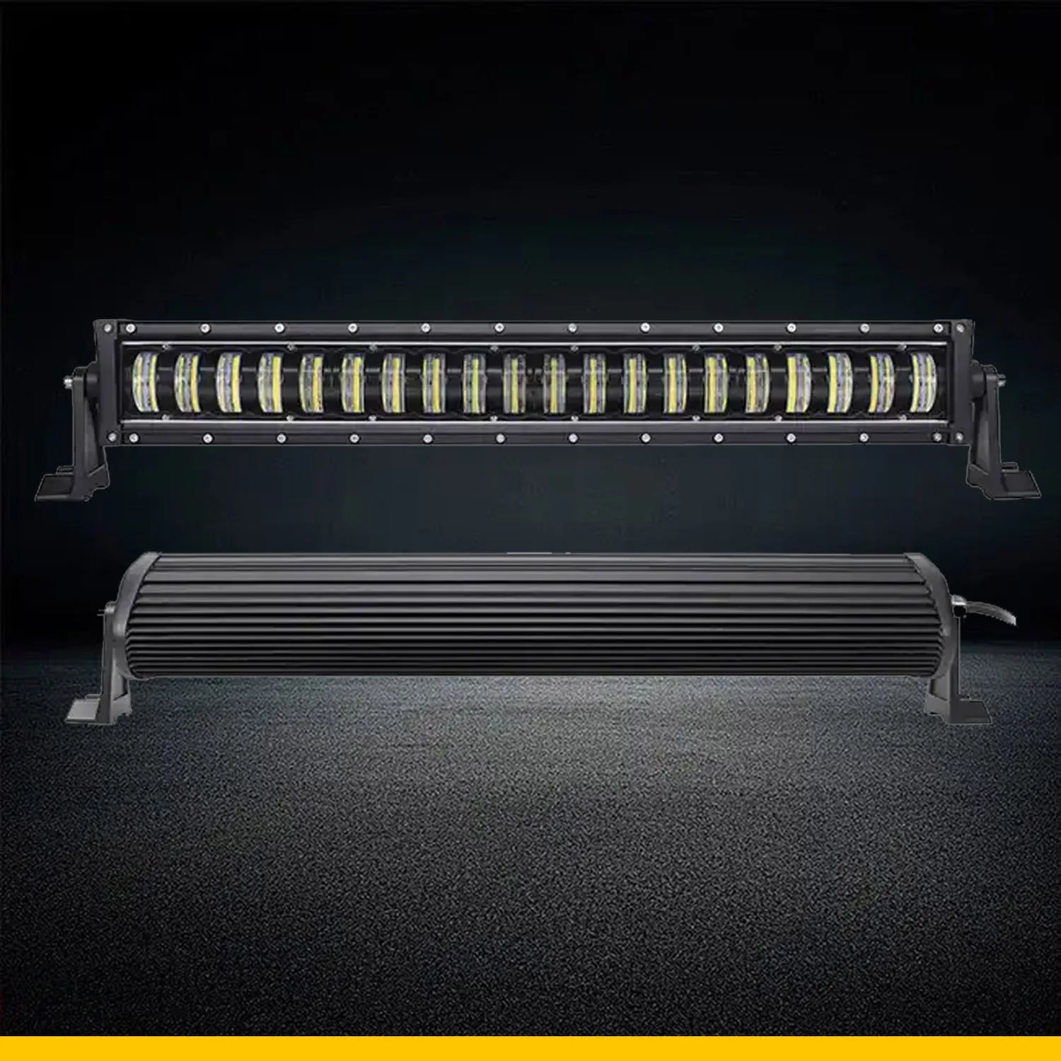 8 - 52-calowy pasek świetlny LED Amber White High Low Beam Heavy Duty Waterproof Driving Offroad Fog Work Car Tractor Truck 4x4 SUV ATV