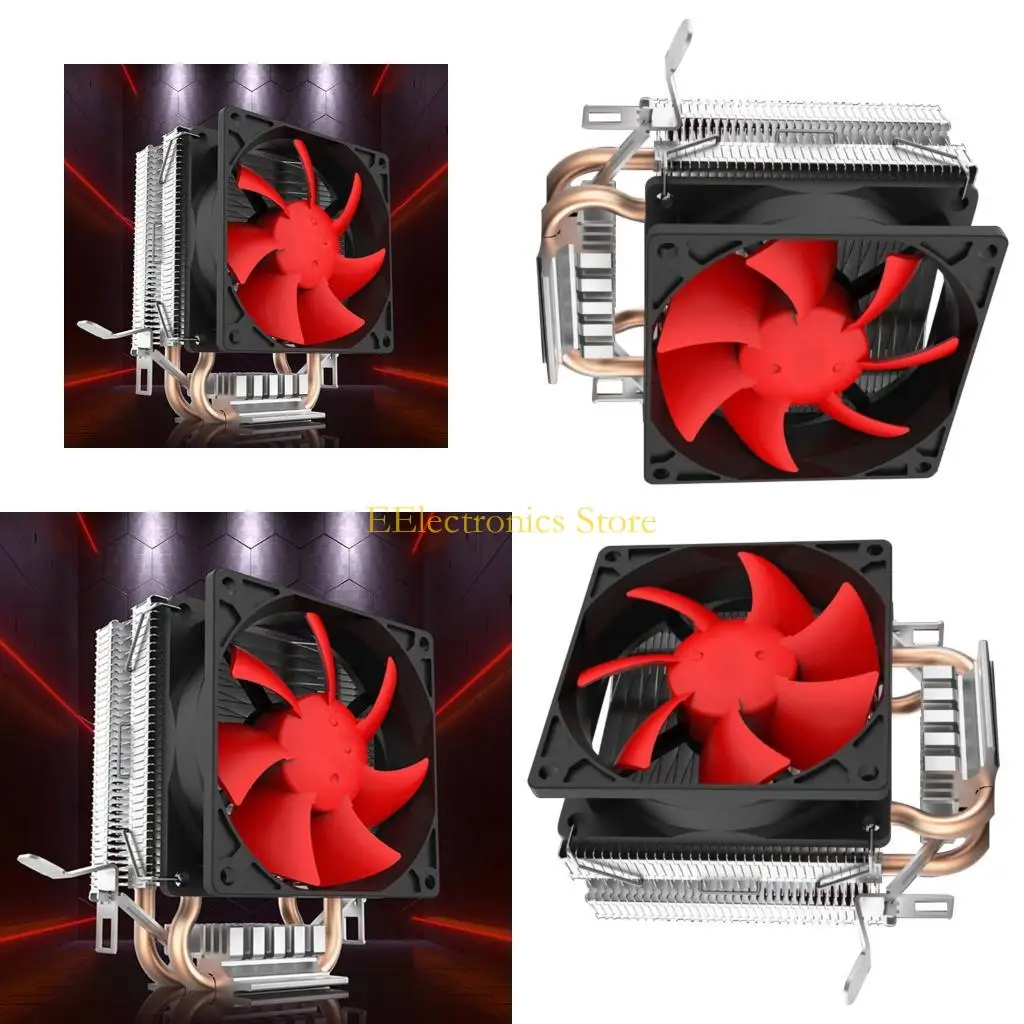 B03C Efficient CPU Air Cooling Fan With 2x6Mm Copper Heat Pipes And 2200RPM Fan Wide Compatibility