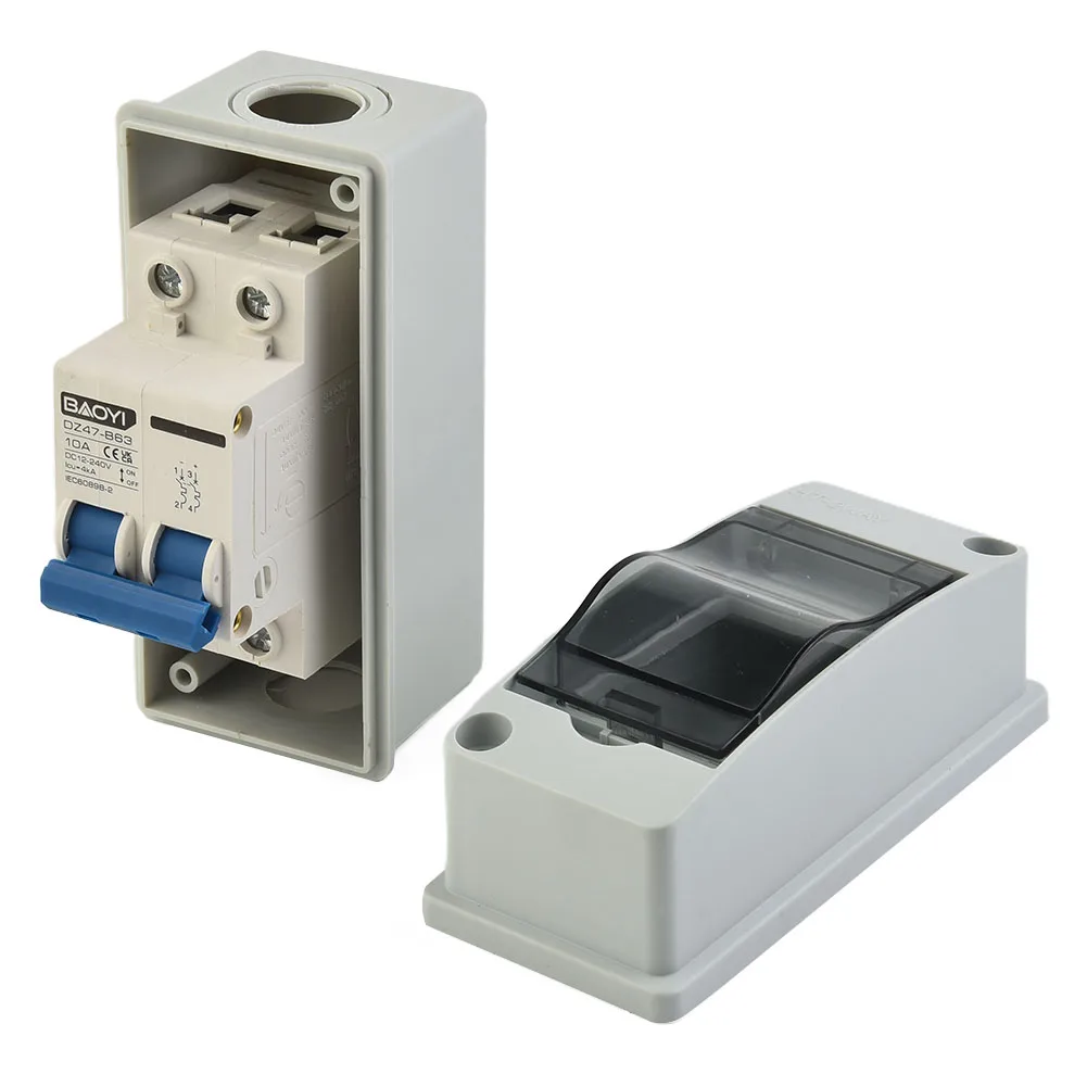 Mini Circuit Breaker DC Circuit Breaker Switch with IP65 Rated Junction Box and Waterproof Coating for Solar Panels