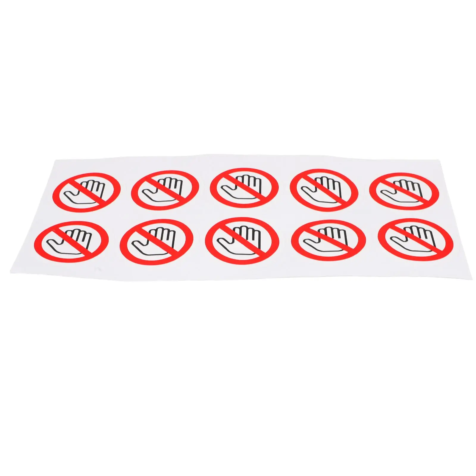 10 Pcs Round No Touch Warning Labels 40mm Safety Stickers High Adhesive Waterproof Mechanical Instruments Signs