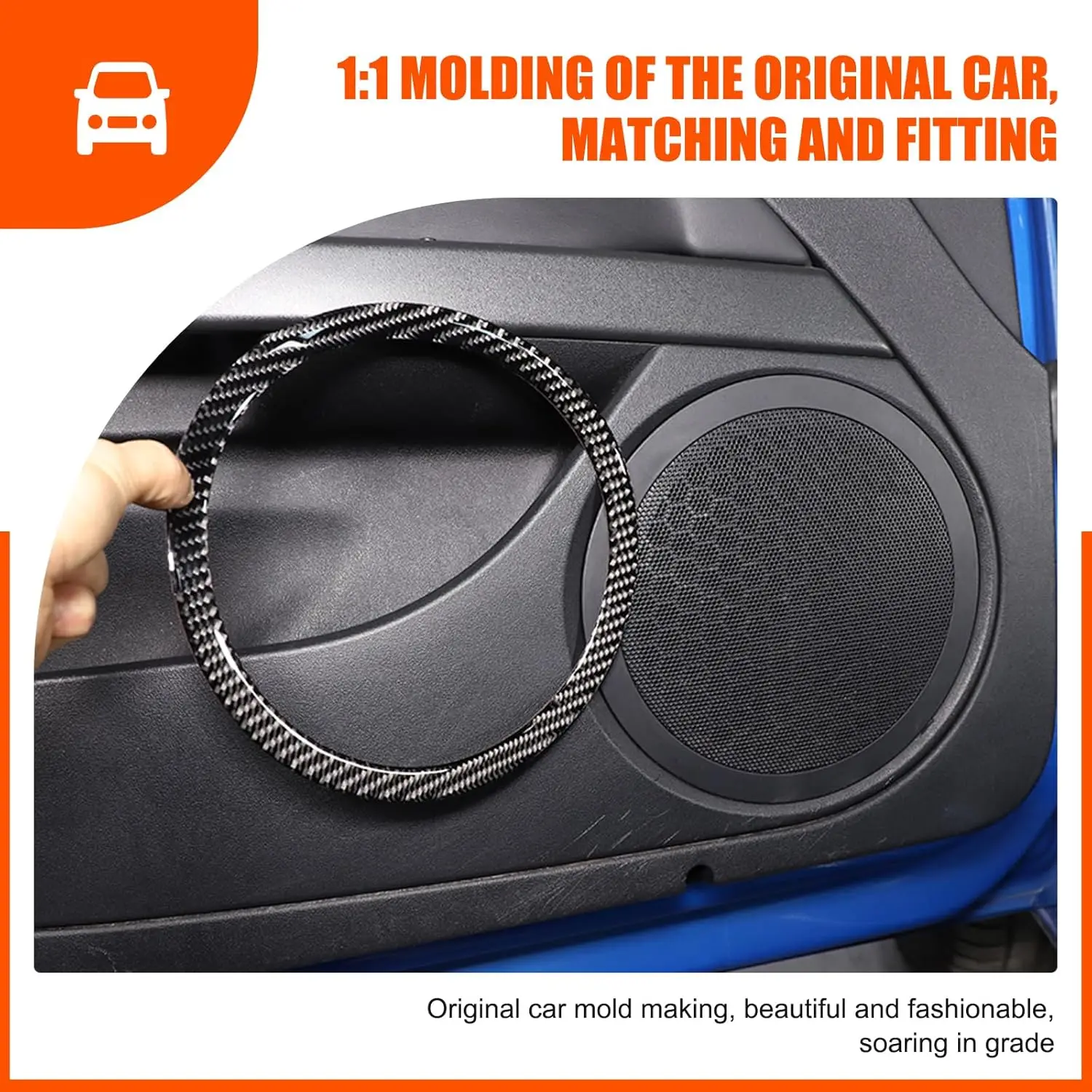 

Soft Carbon Fiber Car Inner Door Speaker Ring Trim For SEAT Leon Mk2 1P 2008-2012 Interior Decorative Sticker Car Accessories