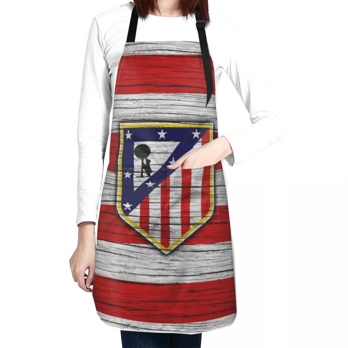 Atlético de Madrid Apron Beauty Womens Dresses chef for man Household Items Useful Apron