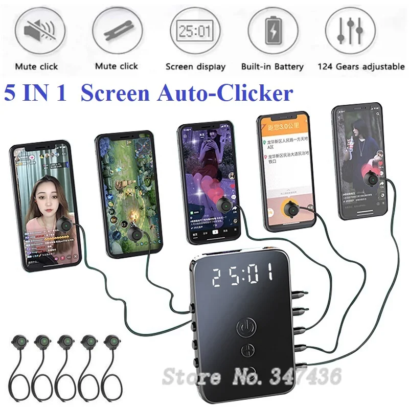 

Mute Phone Screen Auto Clicker Connection Point Grabber Device Physical Linker for Smartphone Live Streaming APP