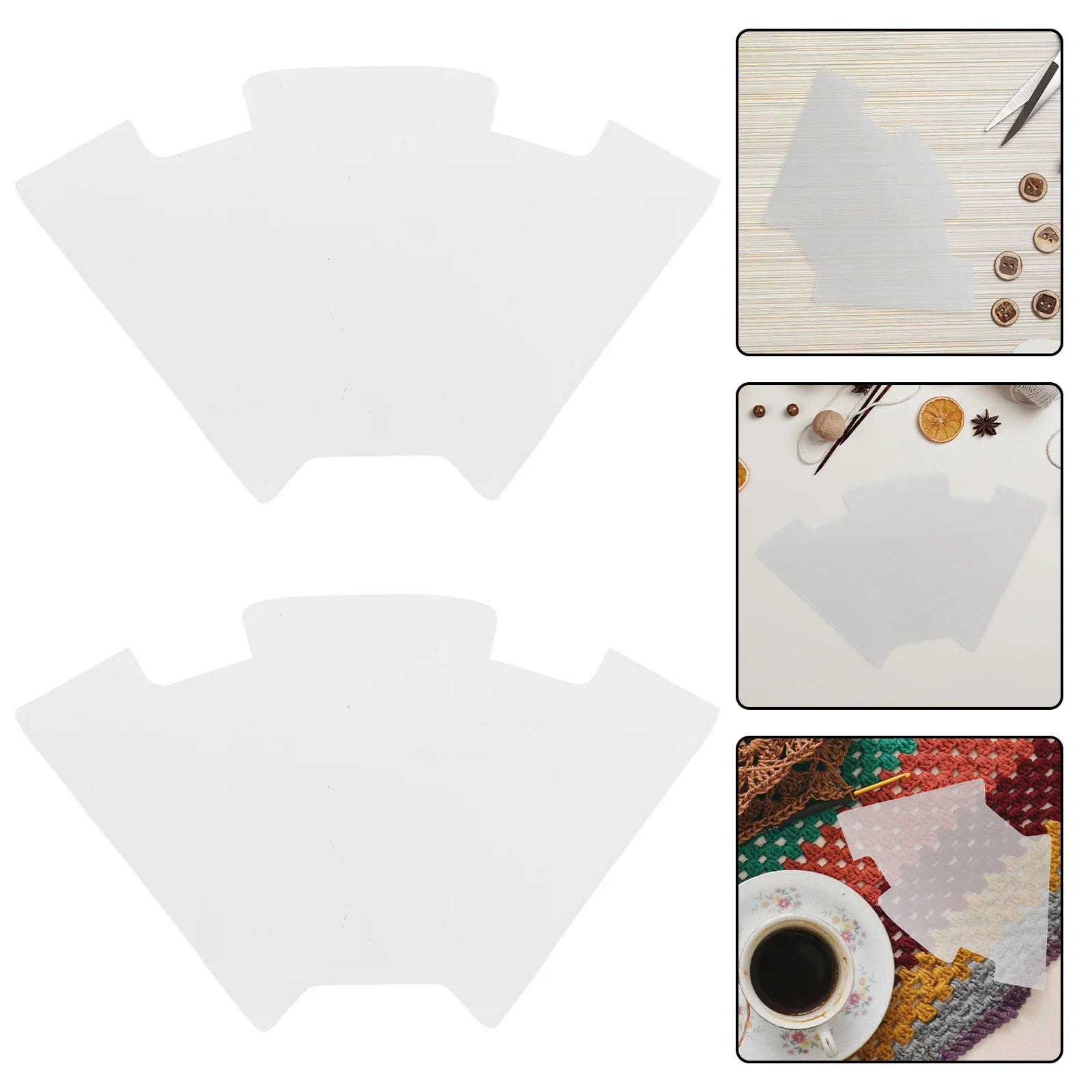 

2Pcs Clear Acrylic Quilting Templates Transparent Sewing Stencils for DIY Handbag Purse Key Pouch Crafting Patchwork Sewing