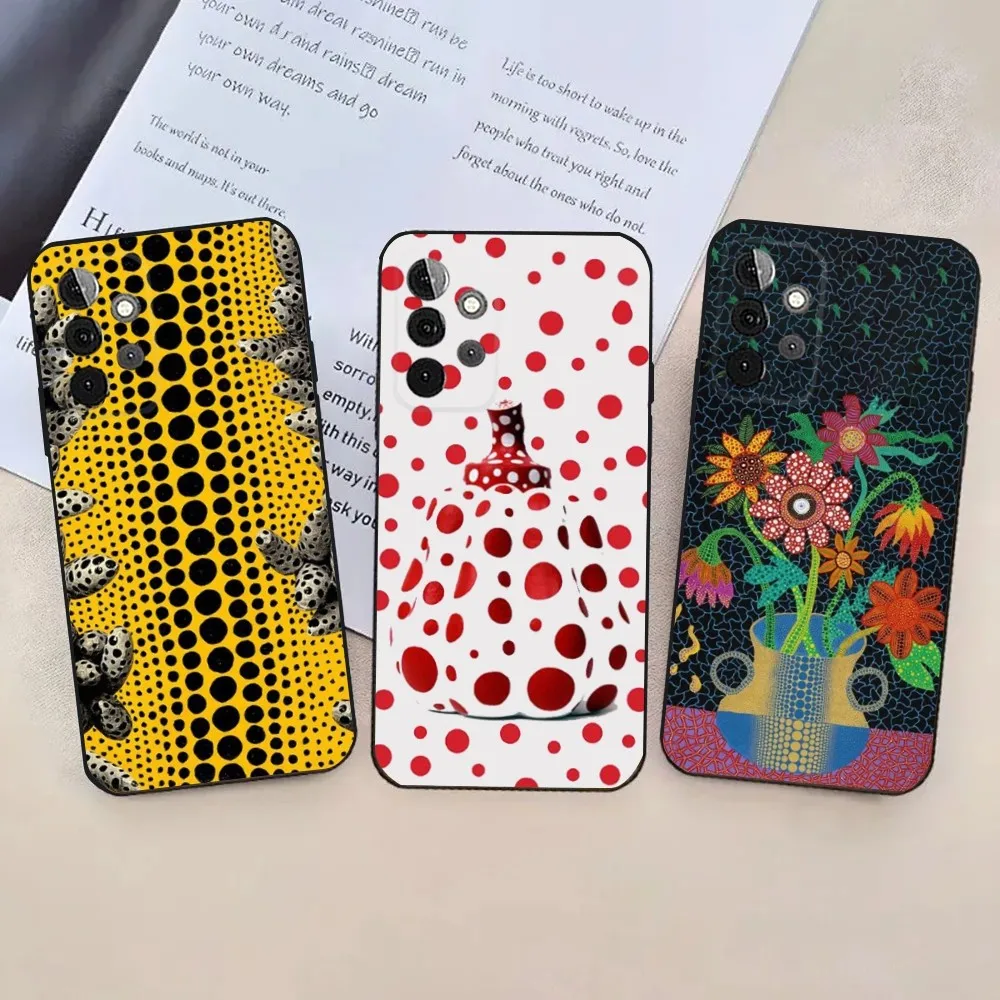 Japan K-Kusama Yayoi Art  Phone Case For Samsung Galaxy A13,21s,22,31,32,52,53,71,80,91 Soft Black Cover