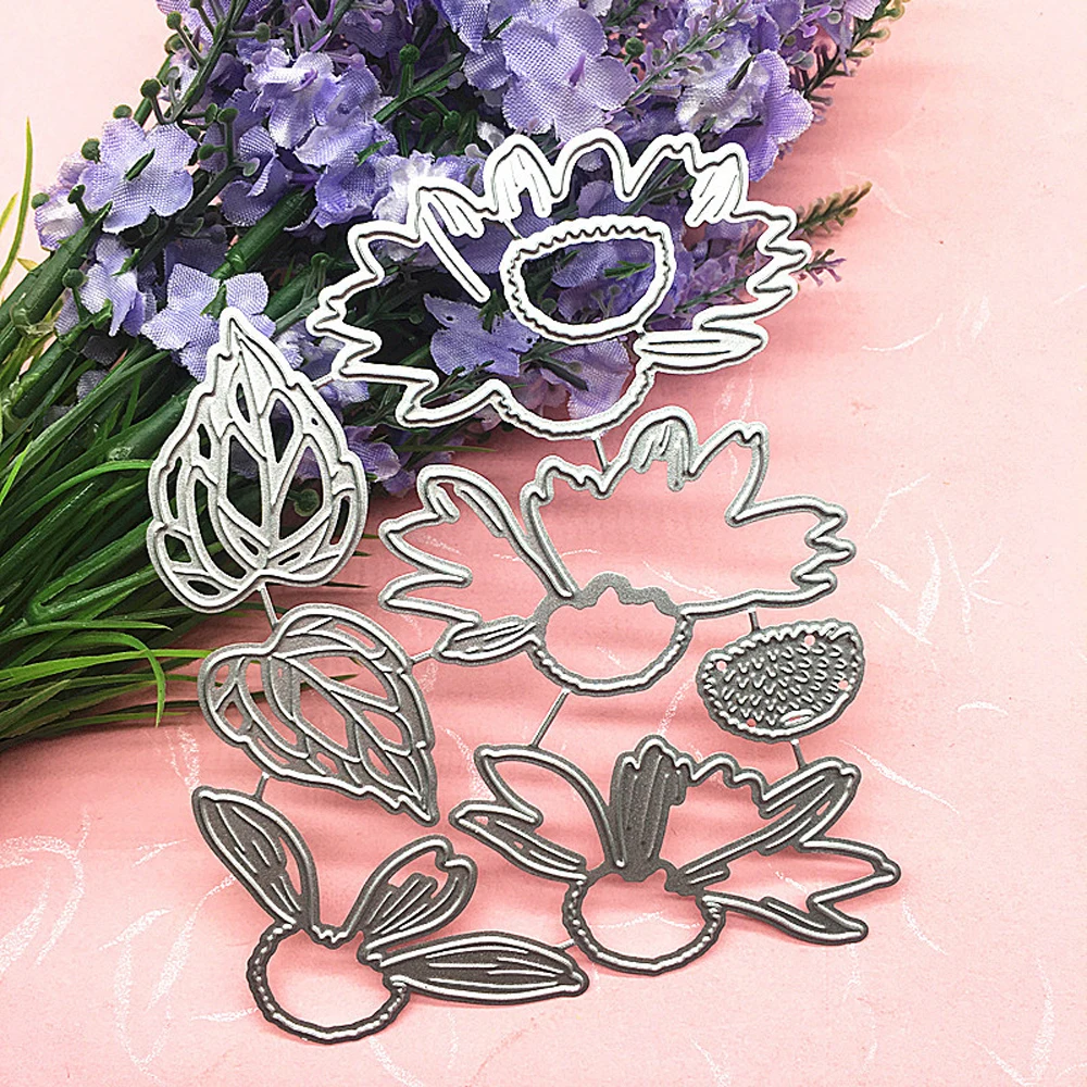 1 Pcs Newcutting Dies 2024 New arrivals Flowers and leaves Dies Metal Cut Dies for DiY scrapbook Handicrafts manual Decorative